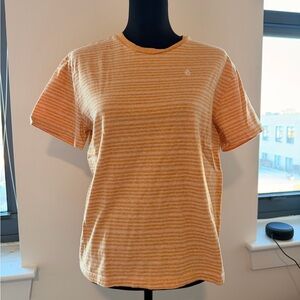 Volcom Women’s Yellow Short Sleeve Striped Tee, Size S